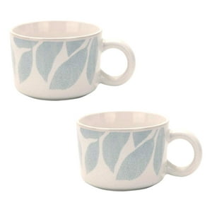 Set 2 Tazas Cerámica 420 Ml Palermo Simplit Blanco
