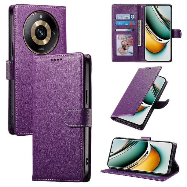 Funda para FOXDOCK Realme 11 Pro 5G– Cuero Premium, 3 ranuras para tarjetas, Protección contra impactos