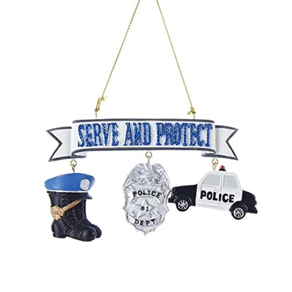 Ornamento colgante Kurt S. Adler: Sirve y protege a un policía