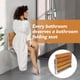 thumbnail image 2 of Asiento de ducha plegable montado en la pared, madera de teca 316, acero inoxidable, 2 of 7