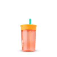 Vaso Owala Kids De Plástico Sin Bpa, 450 Ml, Naranja Pajizo Y Melocotón
