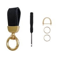 Magideal - Llavero De Coche, Llavero De Aleación De Zinc Para Hombres Y Mujeres, Llavero Fob, Llaveros De Cuero Pu Para Llaves De Coche, Duradero, Multiusos, A Negro
