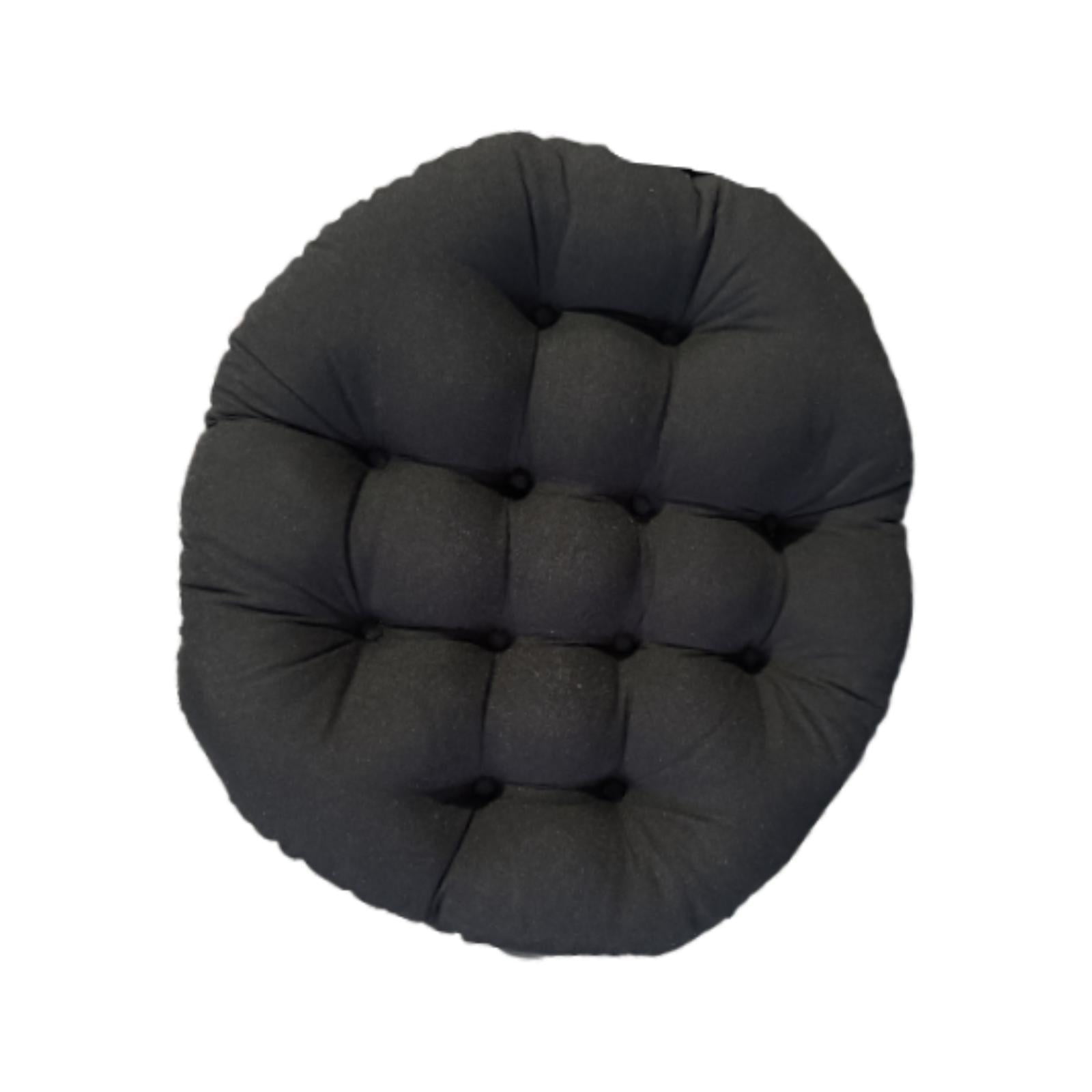 Magideal - Cojín De Silla Redonda Colgante Colgante De Silla Multipropósito Almohadilla De Almohada De Almohada Liviana Para Sala De Estar En Interiores Al Aire Negro