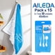 thumbnail image 1 of Aileda Paños de limpieza de cocina, paquete de 2 unidades (blanco/azul)40x48cm （En total 30 Unidades）, 1 of 7
