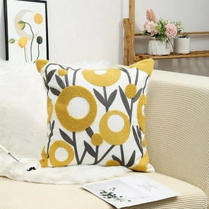 Homestore - Cojín Bordado 45X45 Cm Flor Anillo