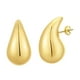 thumbnail image 2 of Pendientes De Aro Gruesos Aros De Gota De Lágrima De Moda Para Ceremonia Fiesta De Acción De Gracias Estilo A, 2 of 5