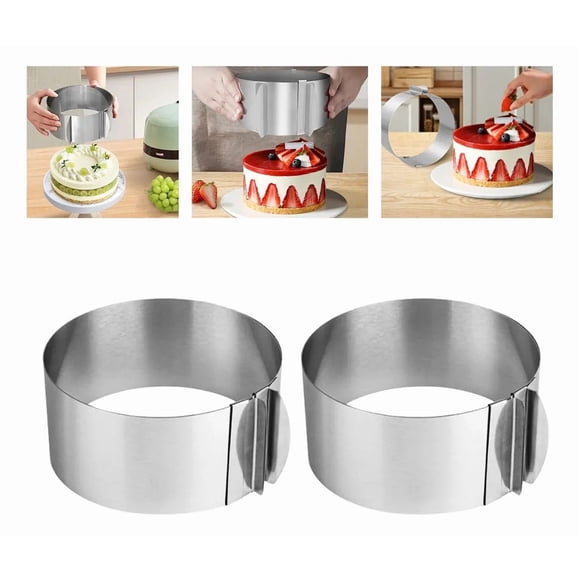 Anillo De Molde Para Pasteles Con Herramienta De Pastelería DIY De Escala De Acero Inoxidable Para Pasteles Y Pasteles