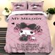 thumbnail image 1 of v1700 Bed Sheets Melody Cartoon Anime Quilt Duvet Cover Set Comforter King Size Bedding Grade A Printed Queen Twin Children 3-Piece Bedding Set (1 Duvet Cover + 2 Pillow Shams) Bed Sheets ju1700, 1 of 5