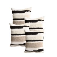 Genérico - Set De 4 Fundas De Cojin Tufting 45X45 Cm Blanco 10