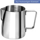 thumbnail image 2 of Jarra de leche, jarra de leche, jarra de leche de acero inoxidable, espumador de leche para capuchino y café con leche, color plata, 2 of 6