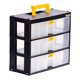 thumbnail image 2 of Caja organizadora modular gavetas 3 niveles 3x80 Negro Plástico Rimax Negro, 2 of 4