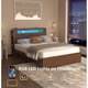 thumbnail image 3 of Wooden Bed Frame Queen Size Farmhouse Platform Bed Frame with Bookcase Shelf & 2 Storage Drawers, Storage LED Light Headboard , Noise Free,No Box Spring Needed and Easy Assembly,Brown, 3 of 3