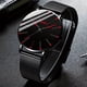 thumbnail image 1 of Stylish Round Quartz Watch with Geo Dial Analog Mesh Strap - Perfect for Men and Women!, 1 of 5