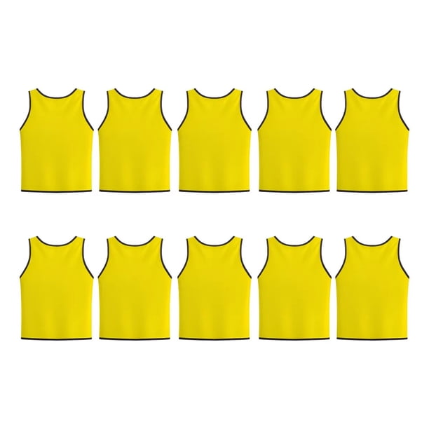 Pack X10 Chaleco Deportivo De Poliéster Peto Cerrado Niños