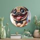 thumbnail image 5 of Pug Plato decorativo de porcelana fina (bone china), plato decorativo de cerámica para hogar, oficina, soporte de pared, platos decorativos para dormitorio - 6 pulgadas (15 cm), 5 of 6