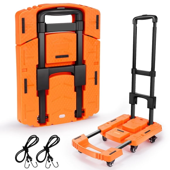 Carretilla de mano plegable Voipvvii, 227 kg, 6 ruedas con cuerdas elásticas
