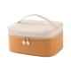 thumbnail image 1 of Bolsa De Maquillaje Para Mujer, Estuche De Aceite Esencial De Viaje Para Botellas De Tamaño Completo, Artículos De Tocador, Color Beige Y Amarillo, 1 of 5