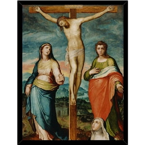 Genérico - Cuadro Decorativo Jesus Crucificado Medidas 30X40 Cm