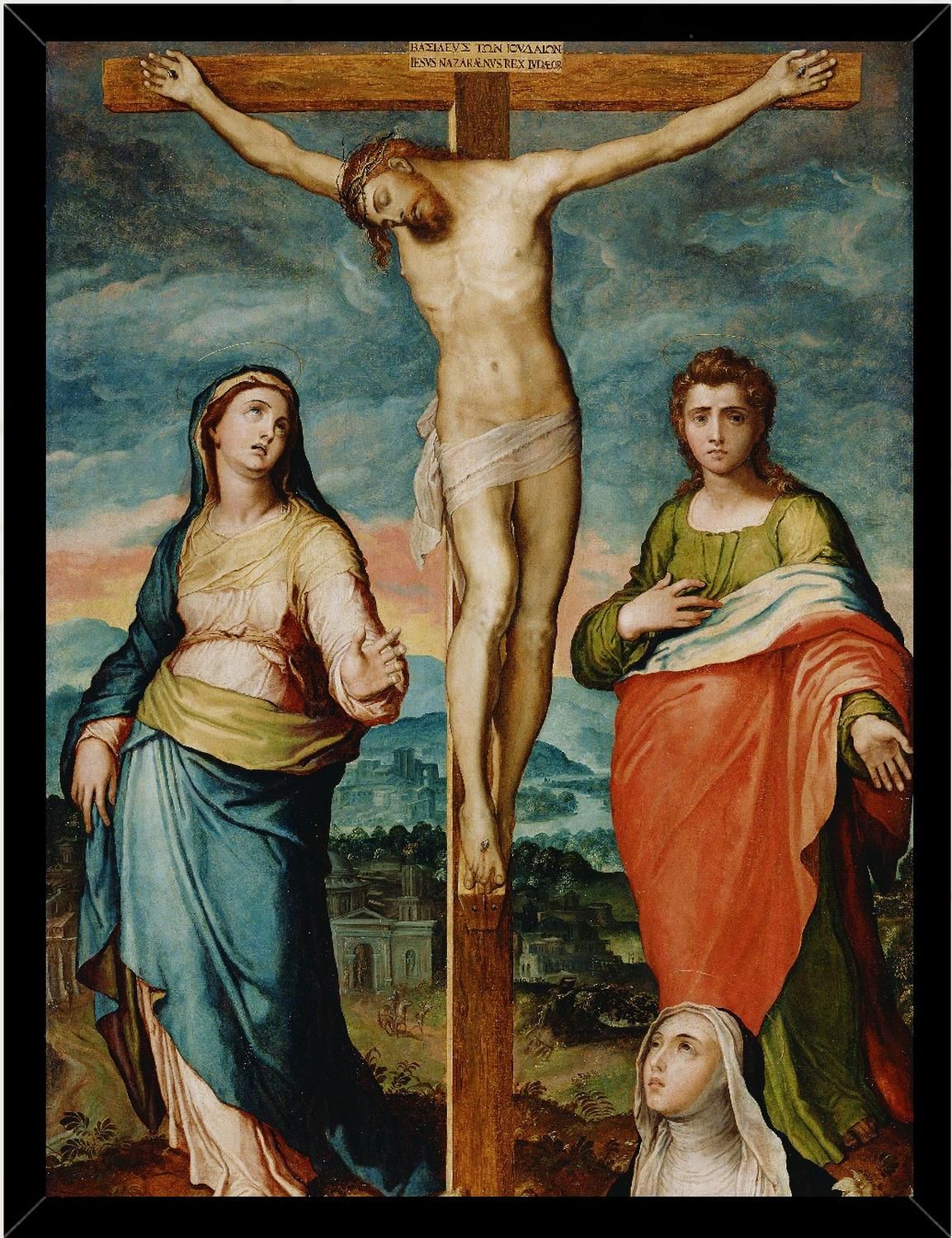 Genérico - Cuadro Decorativo Jesus Crucificado Medidas 30X40 Cm