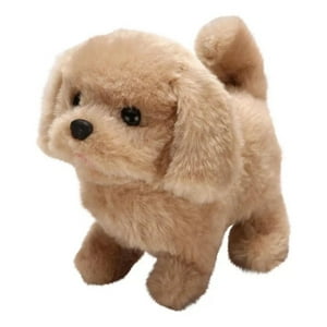 Total Click - Juguete Peluche Perro Cachorro Interactivo Cafe Claro Infantil
