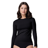 Top - Camiseta Manga Larga Microfibra Mujer-Cuello Redondo C1