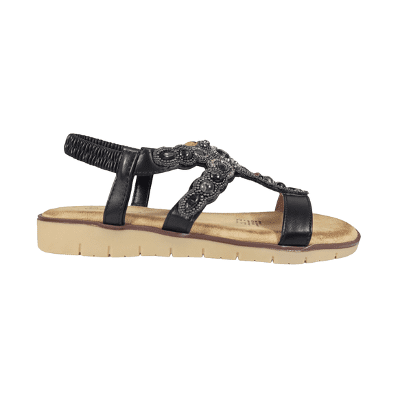 SANDALIAS BONNY FRANCO NEGRO CASUAL MUJER 384-0077 - Talla 39