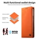 thumbnail image 2 of Funda Billetera de Cuero para [Xiaomi POCO X6 5G], Bloqueo RFID, Tarjetas y Soporte Naranja, 2 of 5
