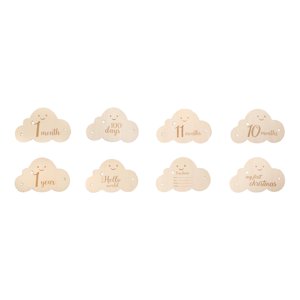 Magideal - 8 Tarjetas De Madera Para Hitos De Bebé, Tarjetas De Apoyo Para Fotos De Doble Cara, Cartel De Anuncio De Nacimiento De Niño Y Niña, Regalos Para Mamá