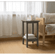 thumbnail image 1 of Mesa Lateral Vintage de Madera Mesa Auxiliar Artesanal de Pino - Gris Grafito - 40x30x70 cm, 1 of 3