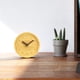 thumbnail image 5 of Reloj despertador creativo de madera maciza, moderno reloj de mesa pequeño con aguja de madera, silencioso, reloj de registro, 5 of 6