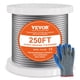 thumbnail image 1 of Cable de acero VEVOR 1/4, 250 pies, galvanizado, 7000 libras, Breaking Str, 1 of 9