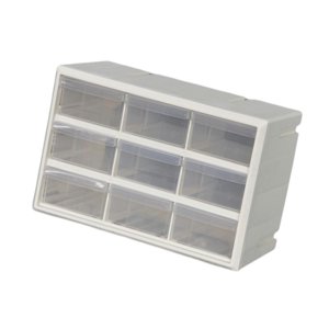 Bothyi - Organizador De Almacenamiento De 9 Cajones, Organizador De Cuentas Para Guardar Tuercas Y Tornillos, Color Blanco