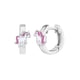 thumbnail image 1 of Argollas de unicornio de plata 925 esmaltado blanco y rosa para niñas, 1 of 2