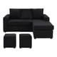 thumbnail image 1 of Sofa Seccional L 3 Cuerpos + 2 Puff Negro, 1 of 2
