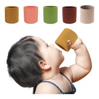 Genérico - Set 4 Vasos Silicona Antiderrame Entrenador Bebes Lau