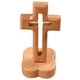 thumbnail image 1 of Figuritas Coleccionables De Adorno De Cruz De Madera Para La Decoración Del Hogar De La Iglesia Base En Forma De Flor, 1 of 5