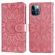 thumbnail image 1 of Funda tipo cartera FOXDOCK para iPhone 12 , diseño girasol en relieve, cuero PU, cierre magnético, soporte y tarjetero, 1 of 5