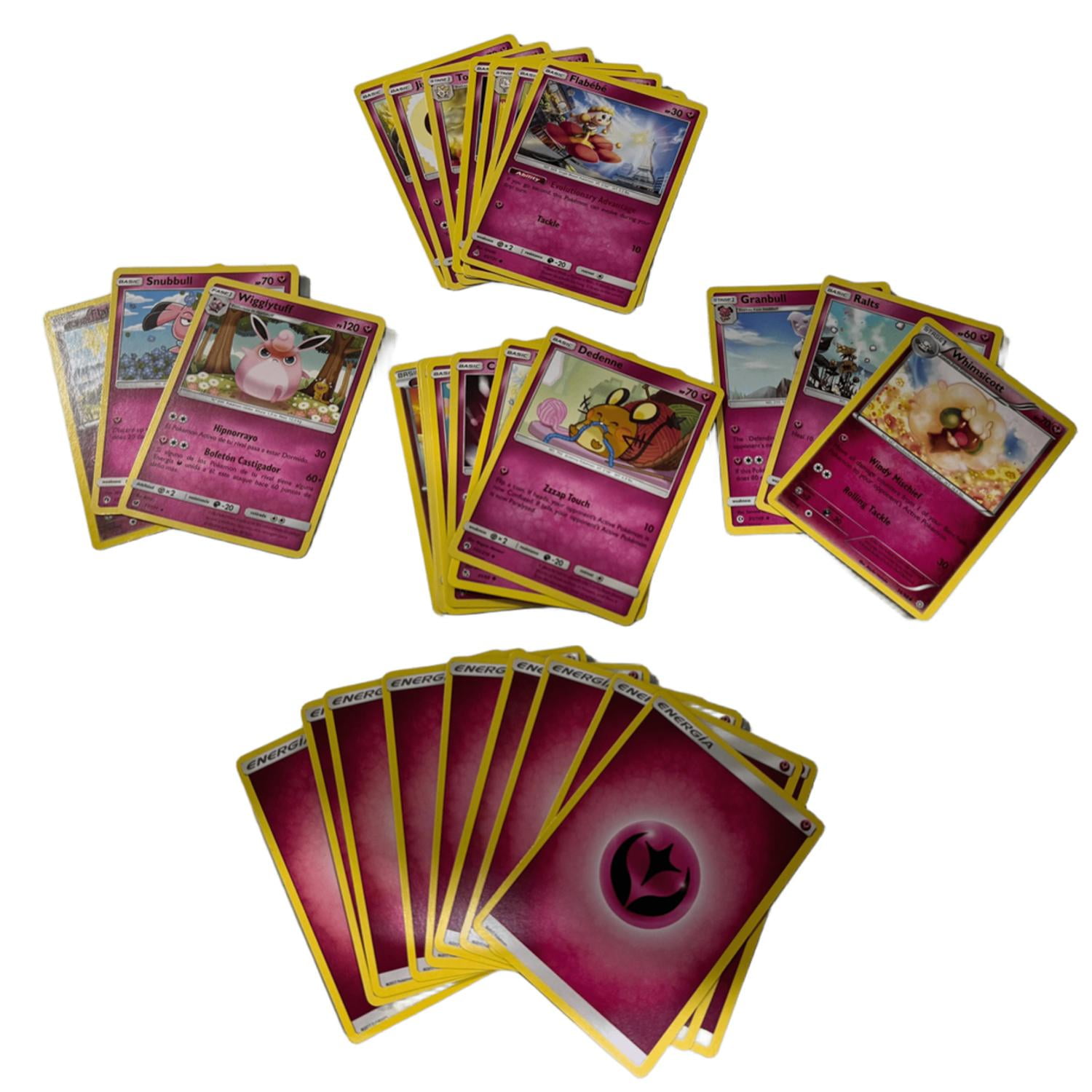 Pokémon - 30 Cartas Pokemon Tipo Hada Originales Azul