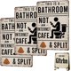 thumbnail image 1 of Letrero esto baño no cibercafé vintage metal estaño divertido humorístico arte pared aluminio rústico 20x30 cm emoji caca 2 uds, 1 of 7