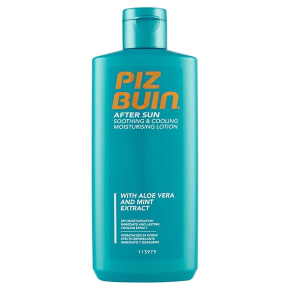 Loción Piz Buin para después del sol, calmante y refrescante, 200 ml (x2)