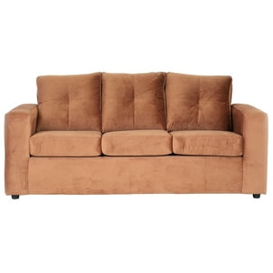 Muebles América - Sofá Emilia 3 Cuerpos Felpa Tostado