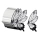 thumbnail image 3 of 80 piezas de papel de regalo de flores, suministros de floristería, papel de regalo de ramo de flores con alas de mariposa para decoración de fiestas, Negro, 3 of 5