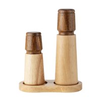 Bothyi - Juego De Molinillo De Pimienta Con Bandeja De Madera Para El Hogar Y La Cocina