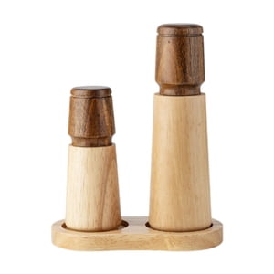 Bothyi - Juego De Molinillo De Pimienta Con Bandeja De Madera Para El Hogar Y La Cocina