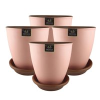 Pottery - Set De 4 Maceta Zafiro 17Cm Rosa Nautica Y Sus Platos