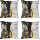 thumbnail image 1 of Fundas cojín mármol turquesa 4 uds 45x45 cm abstracto dorado negro bronce lentejuelas, 1 of 7