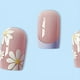thumbnail image 2 of 24 Pcs Press on Nails Short White Daisy Fake Nails Full Cover Stick on Nails French Acrylic Exquisite False Nails with Glue Design Nails for Women and Girls, 2 of 2