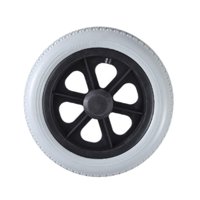 Ioensy - Rueda Trasera De Repuesto Para Silla De Ruedas De 12 Pulgadas, Accesorios Para Caminantes, Color Gris