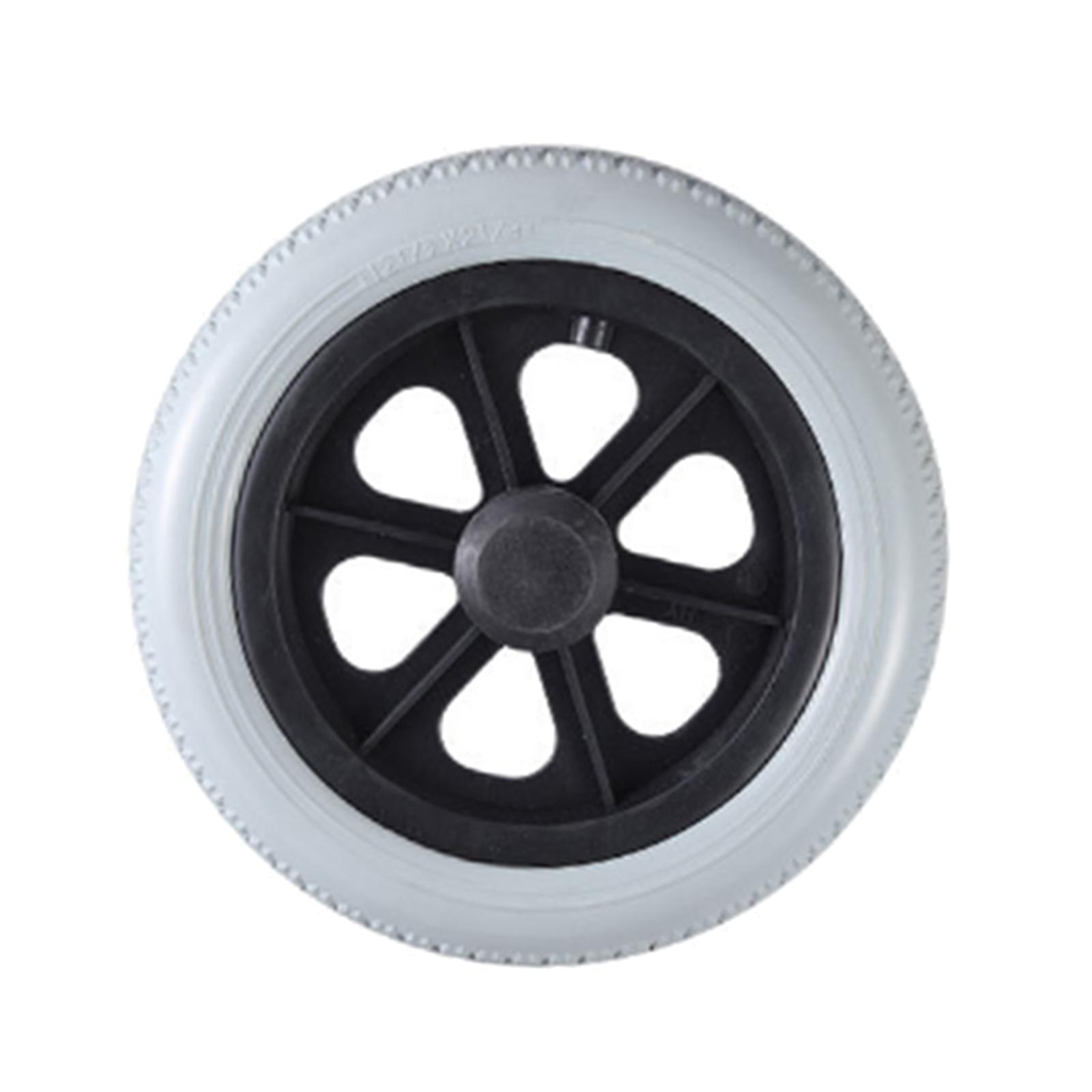 Ioensy - Rueda Trasera De Repuesto Para Silla De Ruedas De 12 Pulgadas, Accesorios Para Caminantes, Color Gris
