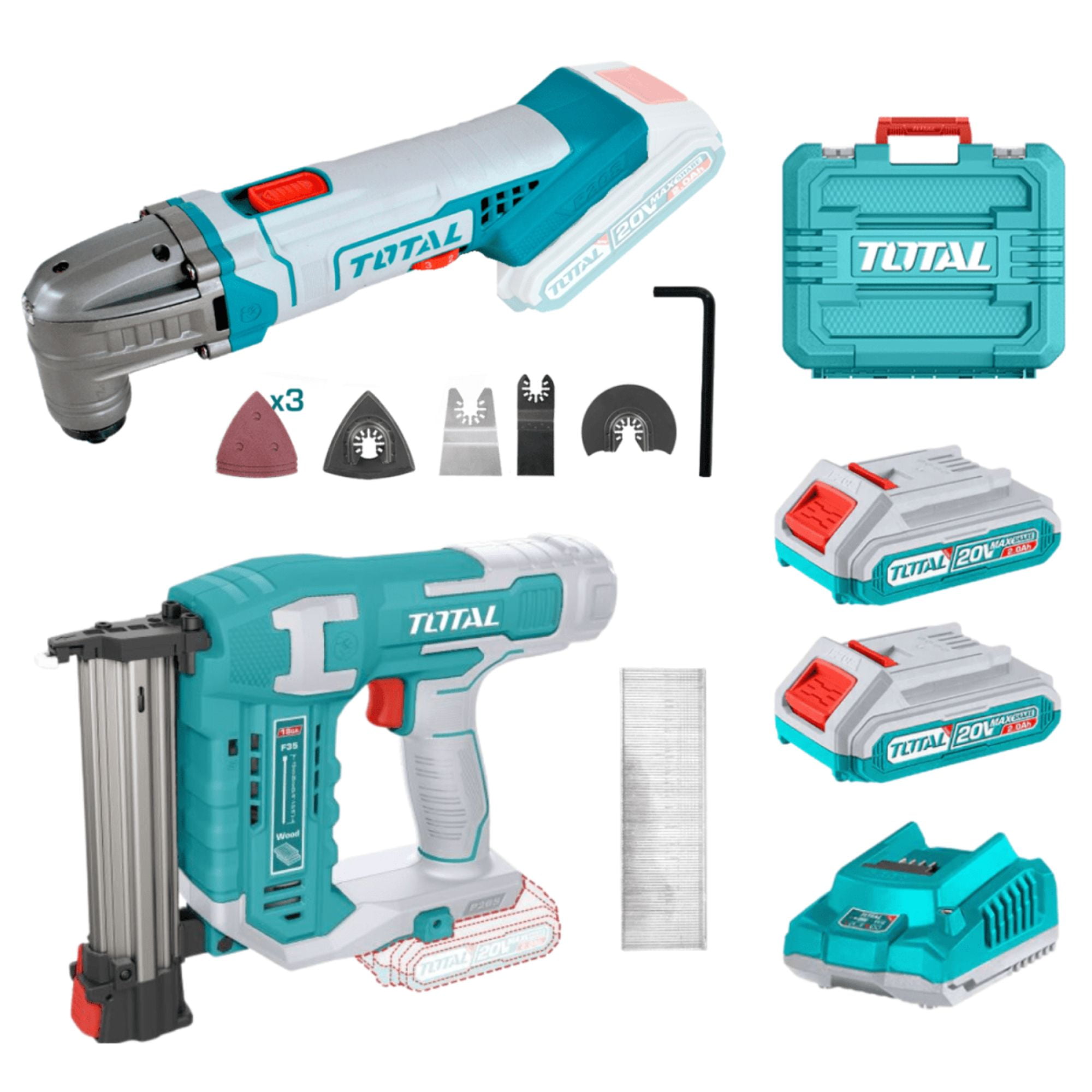 Kit Clavadora Y Herramienta Multiuso Inalámbrica 20v Total